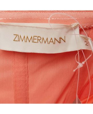 Women's Coral Pink Linen Blend Natura Strapless Mini Dress