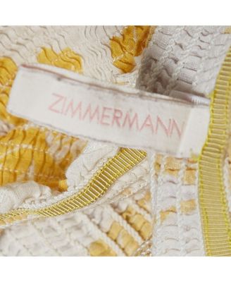 Women's White/yellow Printed Cotton