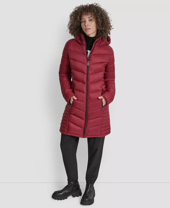 Women's Zip-Front Long Coat - thumbnail 2