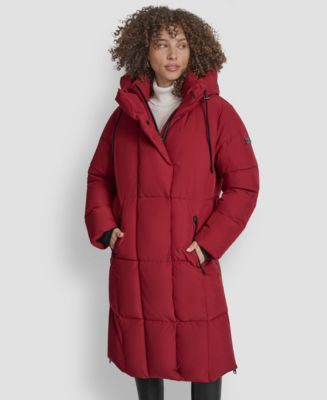 DKNY Women's Zip-Front Stand Collar Coat - Macy's