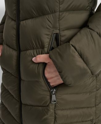 Women's Zip-Front Long Coat