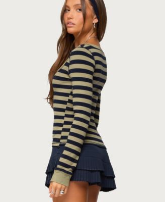 Women's Rainey Striped Long Sleeve Top
