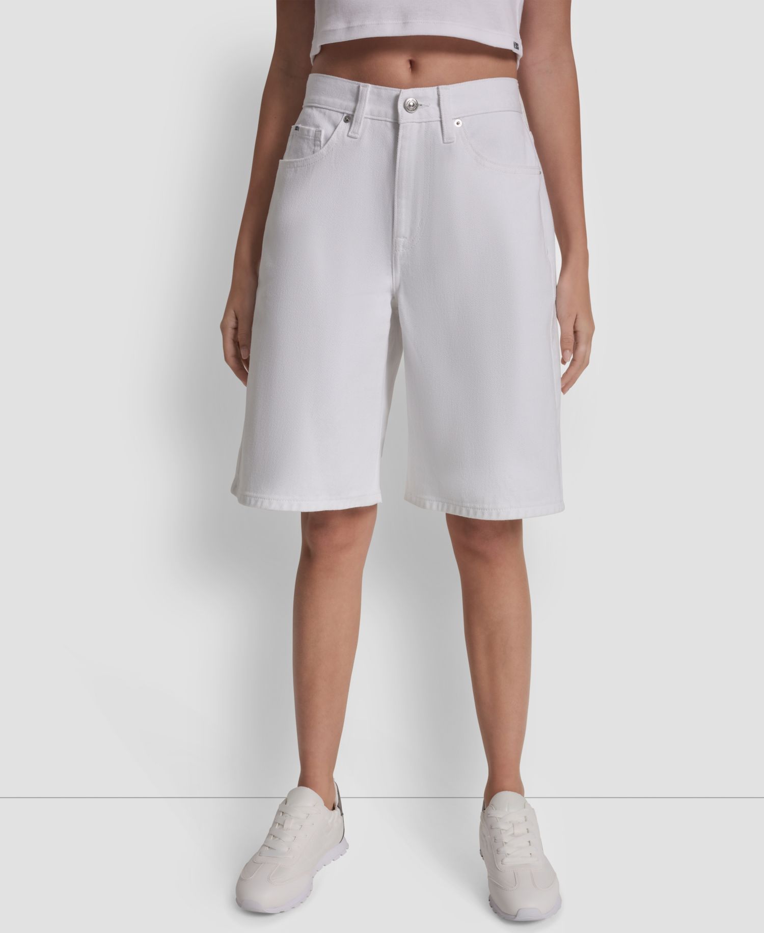 Women's Mid-Rise Denim Bermuda Shorts