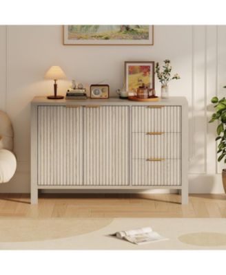 47" Buffet Sideboard Cabinet with 2 Doors & 3 Drawers, Wood Console Table
