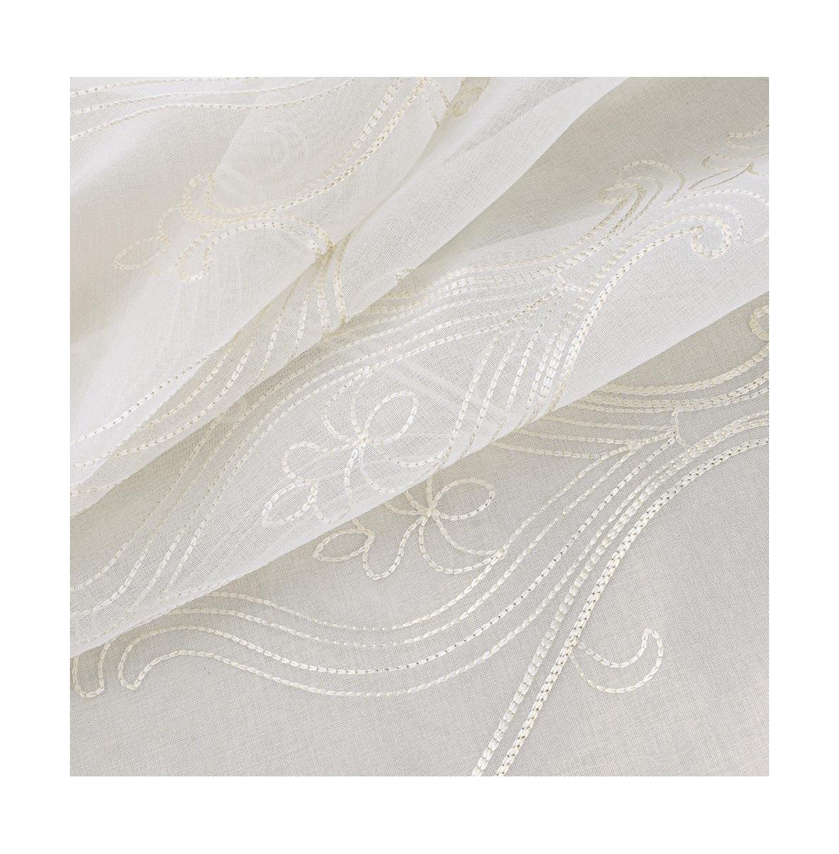 Rt Designers Collection Pearl Emb Metallic Doily Rod Pocket Room Darkening Window Curtain Panel for Bedroom 54" x 84" Gold