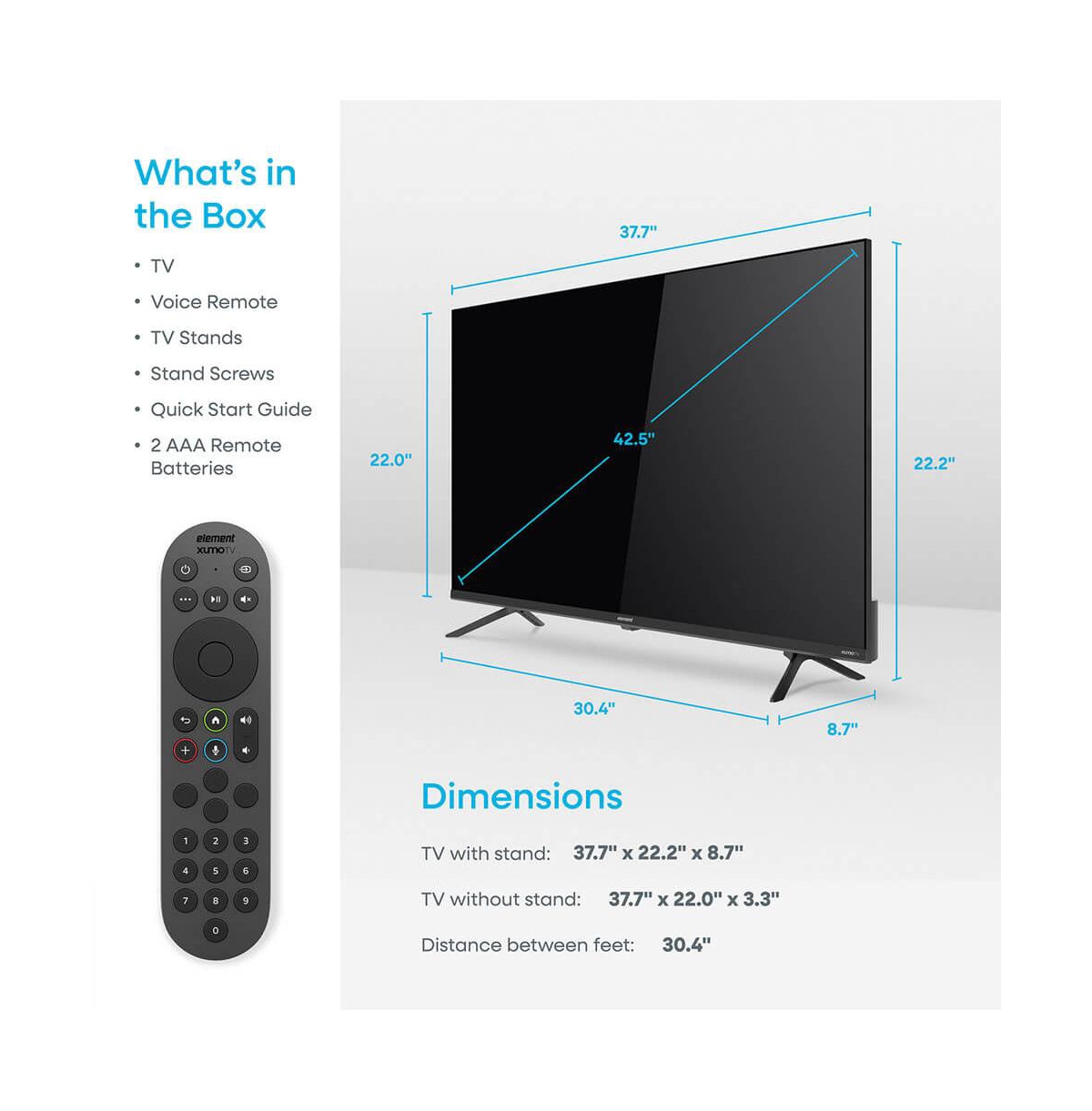 Element 43" Revolution Series 4K Uhd Hdr Led Smart Xumo Tv - E550AE43CG