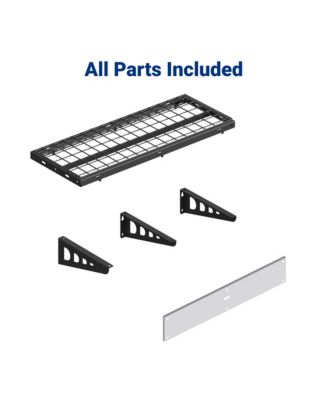 Heavy Duty Garage Wall Shelf MAX Series, Black — 40" X 16"