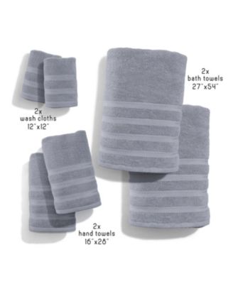 Luxury Soft & Absorbent 100% Ring Spun Cotton Towel Set for Bathroom, Shower, Spa - 6 Piece Set