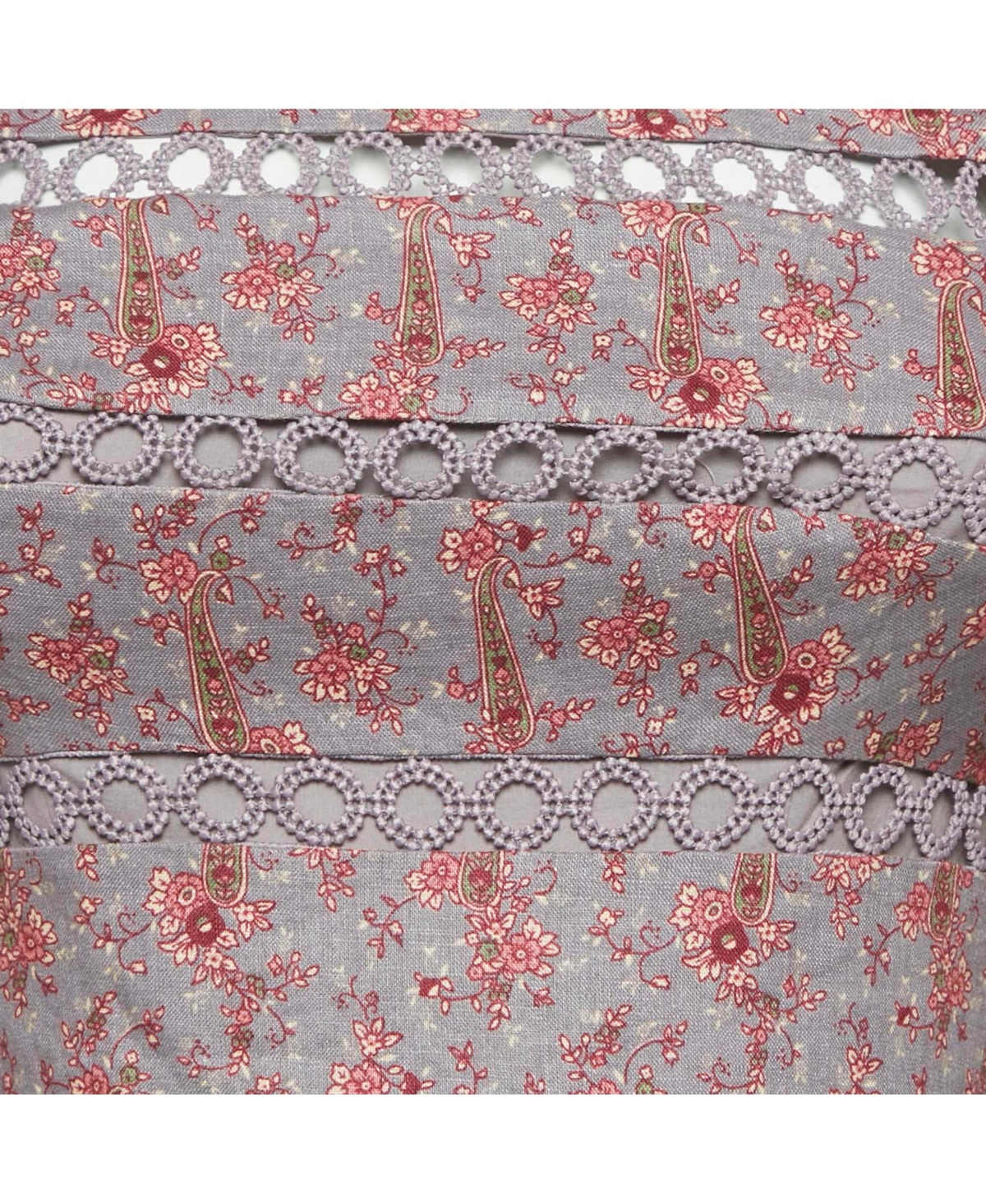 Pre-Owned Zimmermann Women's Mauve Floral Print Linen Juniper Mini Dress