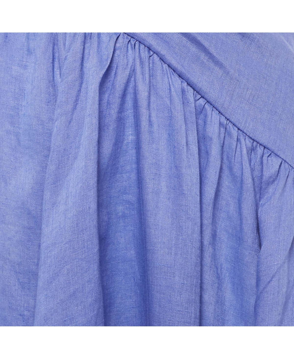 Pre-Owned Zimmermann Women's Purple Linen Open Back Asymmetric Cut-Out Midi Dress