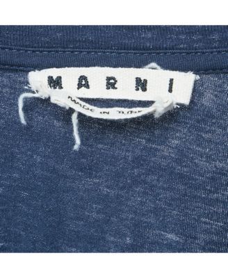 Women's Navy Blue Printed Cotton Crew Neck T-Shirt