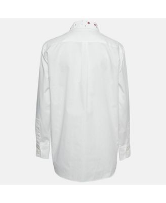 Women's Navy Blue Cotton Crew Neck Long Sleeve Sweatshirt