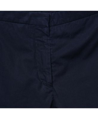 Women's Navy Blue Cotton Trousers