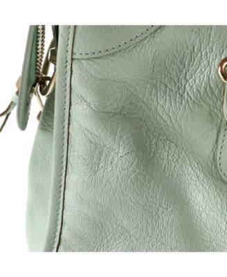 Medium City Classic Metallic Edge Bag Leather