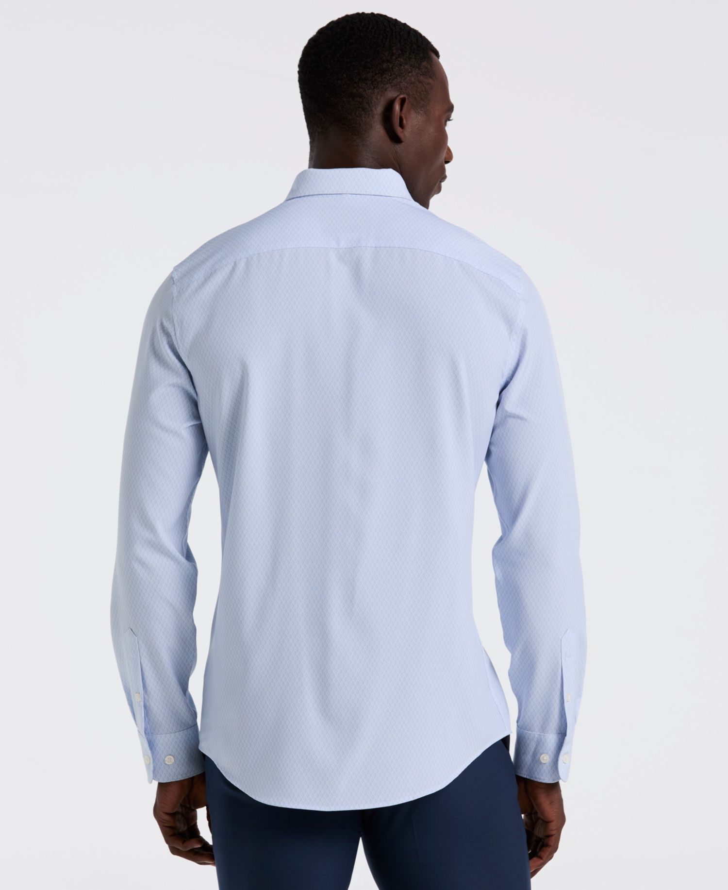 Men's Slim-Fit Diamond Geo-Print Shirt