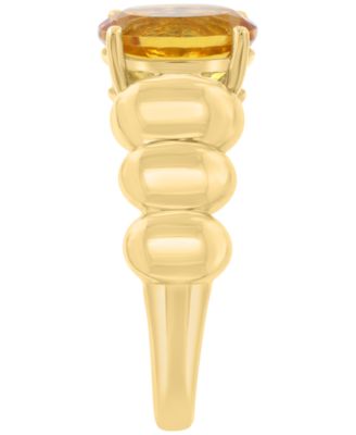 Citrine Ring (1-1/2 ct. t.w.) in 14k Yellow Gold Over Silver