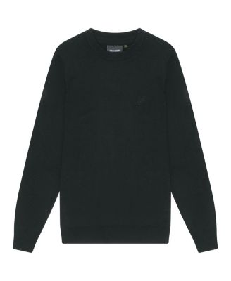 Men's Tonal Eagle Merino Crew Neck Sweater
