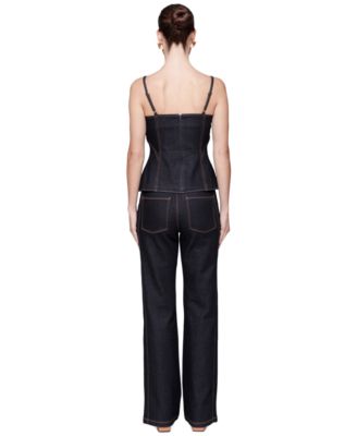 Women's Square Neck Peplum Top