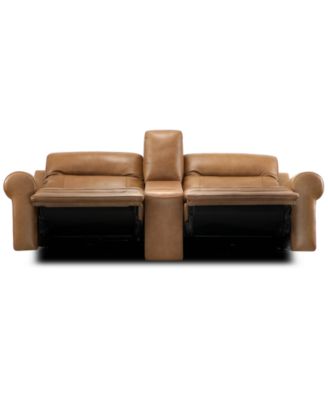 Alexandre Leather 2-Pc. Sofa with 2 Power Motion Recliners and 1 Console, Exclusively at Macy's