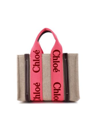 Small Woody Tote Canvas with Leather