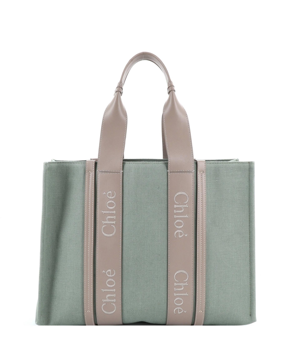 Pre-Owned Chloe Large Woody Tote Leather