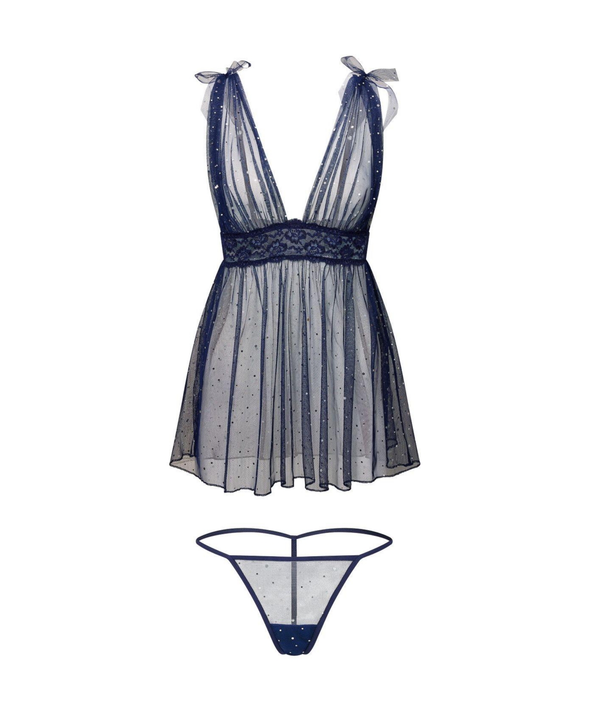 Adore Me Plus Novah Babydoll & G-String Set Lingerie