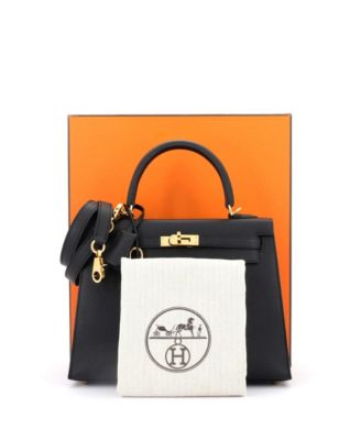 Kelly 25 Handbag Black Epsom with Gold Hardware