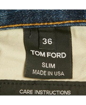 Men's Blue Washed Denim Slim Fit Jeans