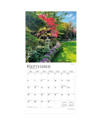 Country Gardens | 2026 12 x 24 Inch (Hanging) Monthly Square Wall Calendar | Plastic-Free