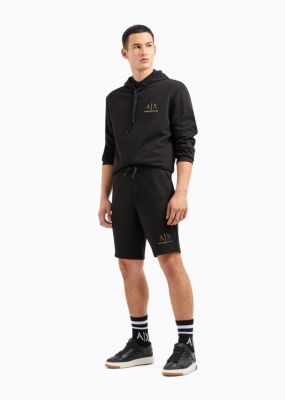 Men's Metallic Logo-Print 9" Drawstring Shorts