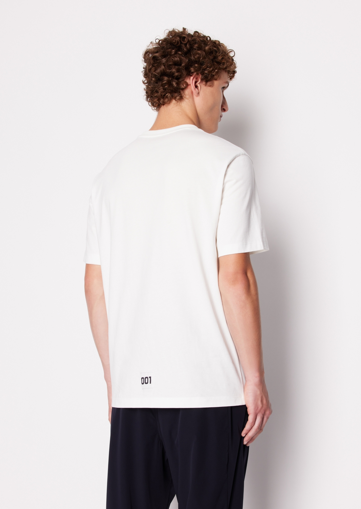 A|X Armani Exchange Men's Short Sleeve Skinny Stripe Logo T-Shirt