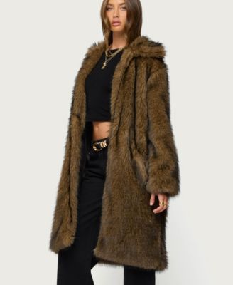 Women's Saphira Oversized Faux Fur Maxi Coat