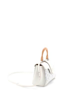 Mini Saigon Top Handle Bag Coated Canvas with Leather