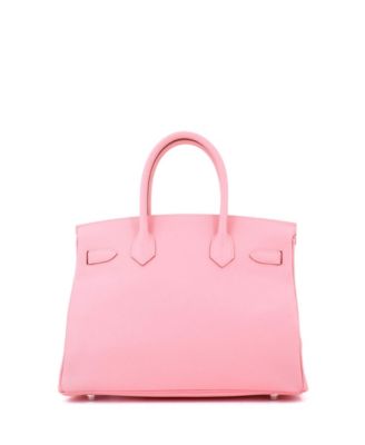 Pre-Owned HERMES Birkin 30 Handbag Pink Epsom with Palladium Hardware