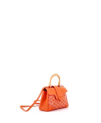 Mini Saigon Top Handle Bag Coated Canvas with Leather