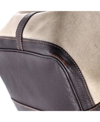 36 Garden Party Tote Toile and Leather