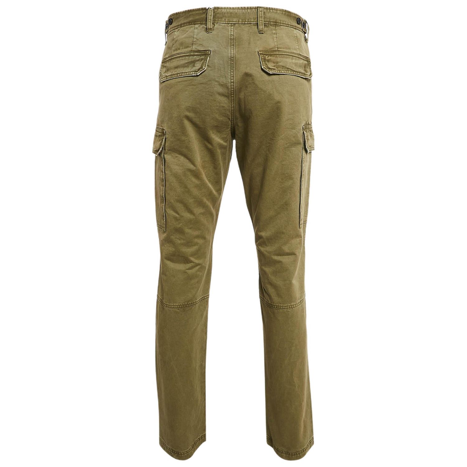 Men's Green Cotton Pargo Cargo Pants