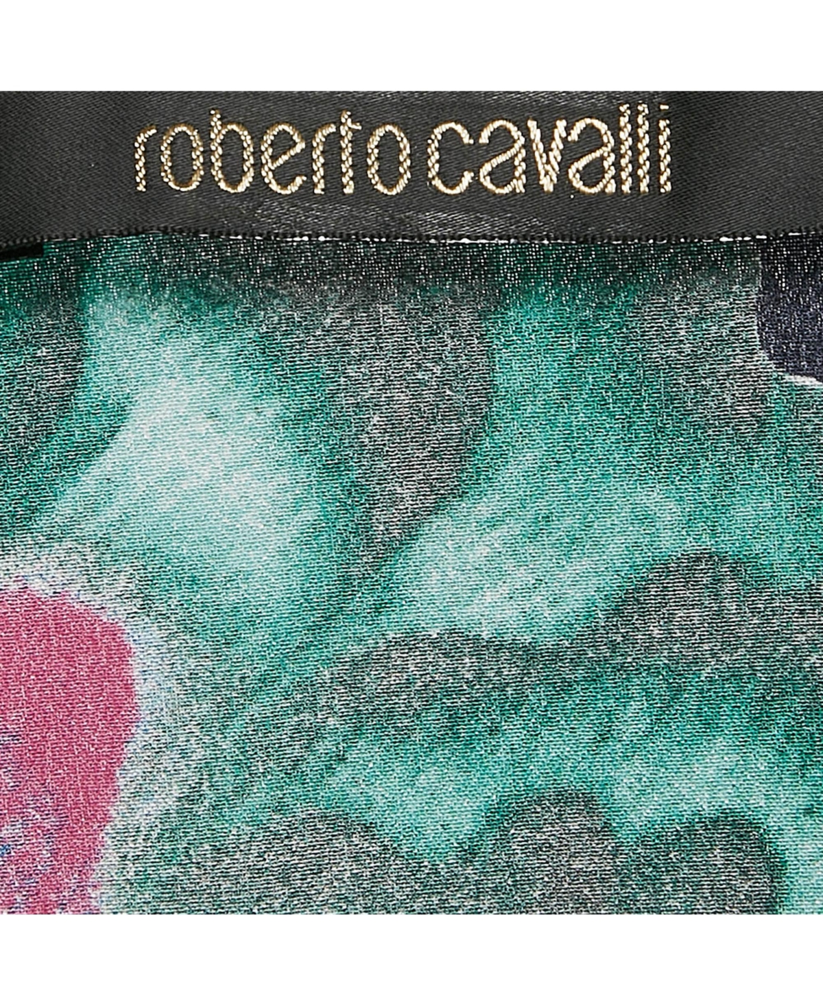 Pre-Owned Roberto Cavalli Women's Multicolor Printed Silk V-Neck Top