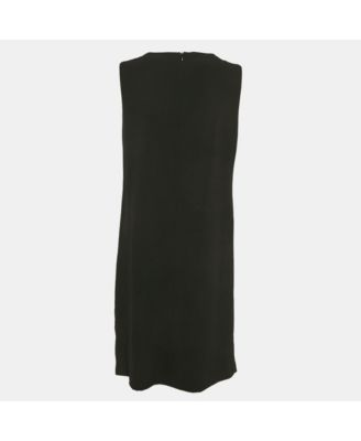 Women's Cheap And Chic Black/multicolor Dress Print Crepe Sleeveless Short Dress