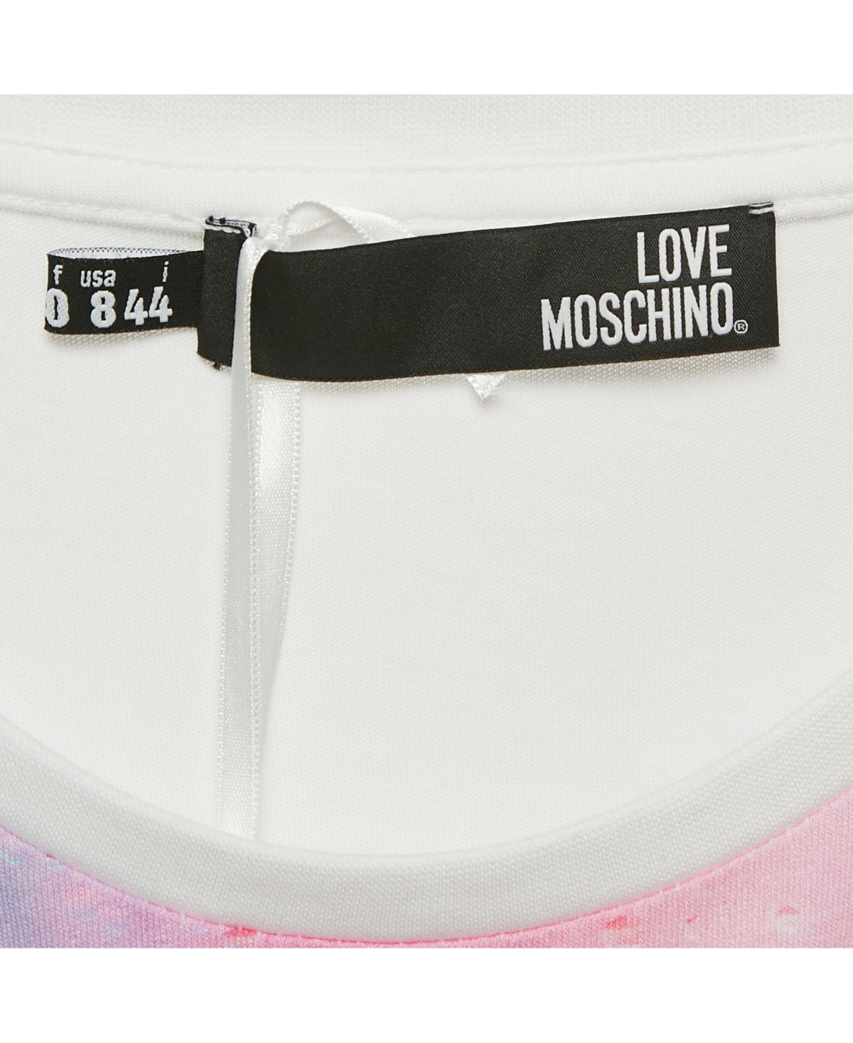 Pre-Owned Love Moschino Women's Blue Striped Denim Button Front Shirt