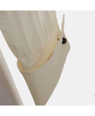 Women's Cream Cotton Long Sleeve Shirt