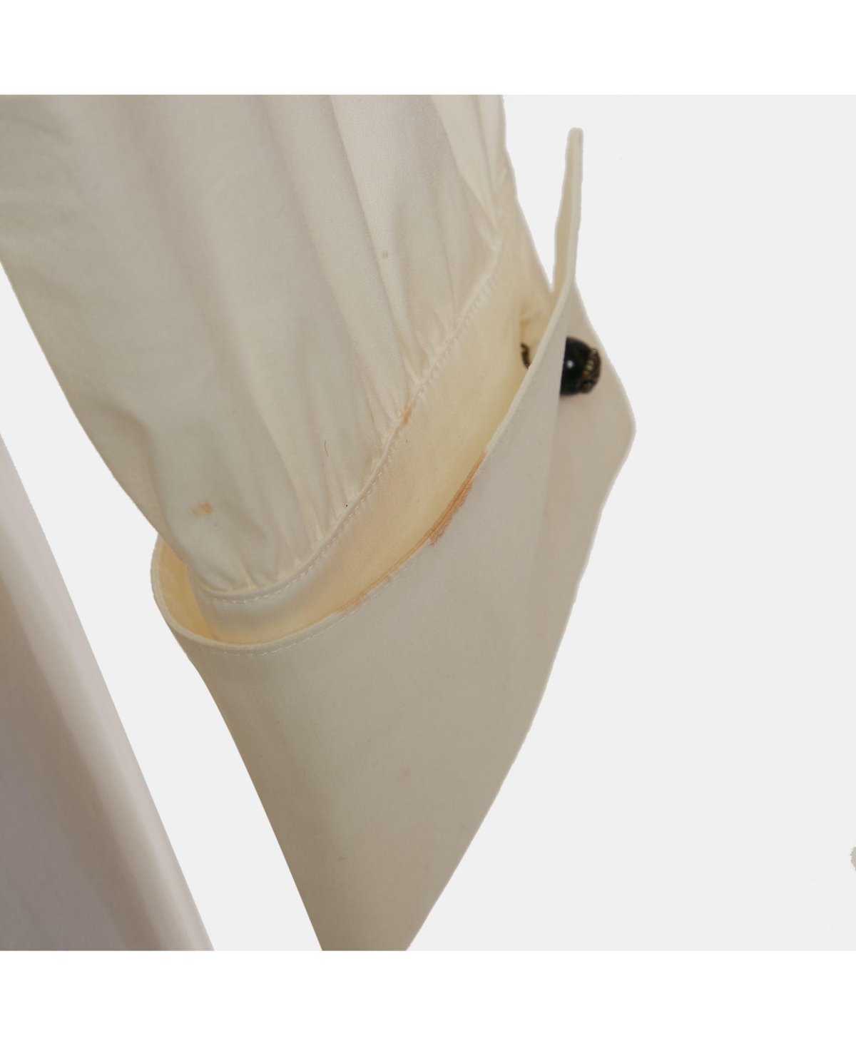 Pre-Owned Roberto Cavalli Women's Cream Cotton Long Sleeve Shirt