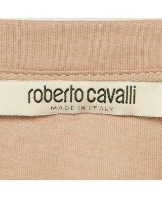 Women's Beige Cotton And Modal Faux Feather Detail T-Shirt