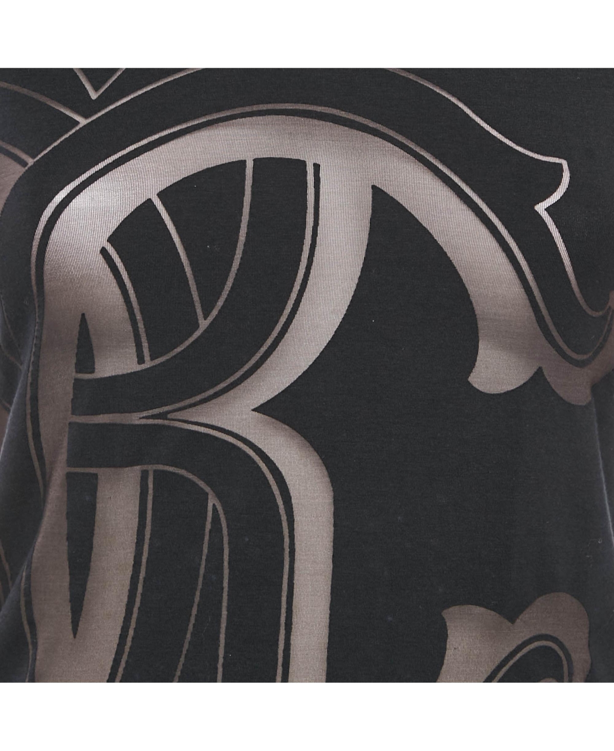 Pre-Owned Roberto Cavalli Women's Logo Print Cotton Crew Neck T-Shirt