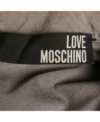 Women's Grey Jersey And Satin Sleeveless Midi Dress