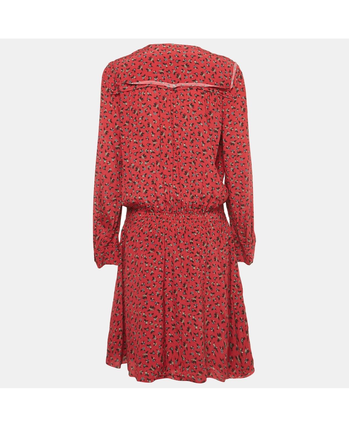 Pre-Owned Zadig & Voltaire Women's Red Floral Print Crepe Remus Liberty Mini Dress