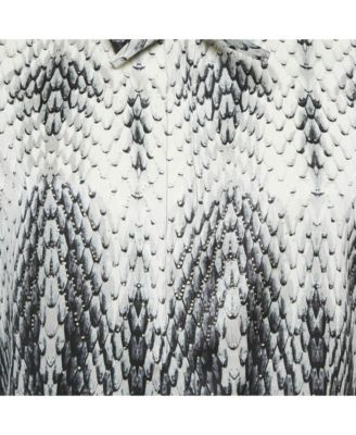 Women's Printed Neck Tie Detail Shirt