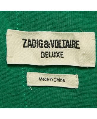 Women's Green Patterned Silk Lace Trim Joslin Midi Skirt