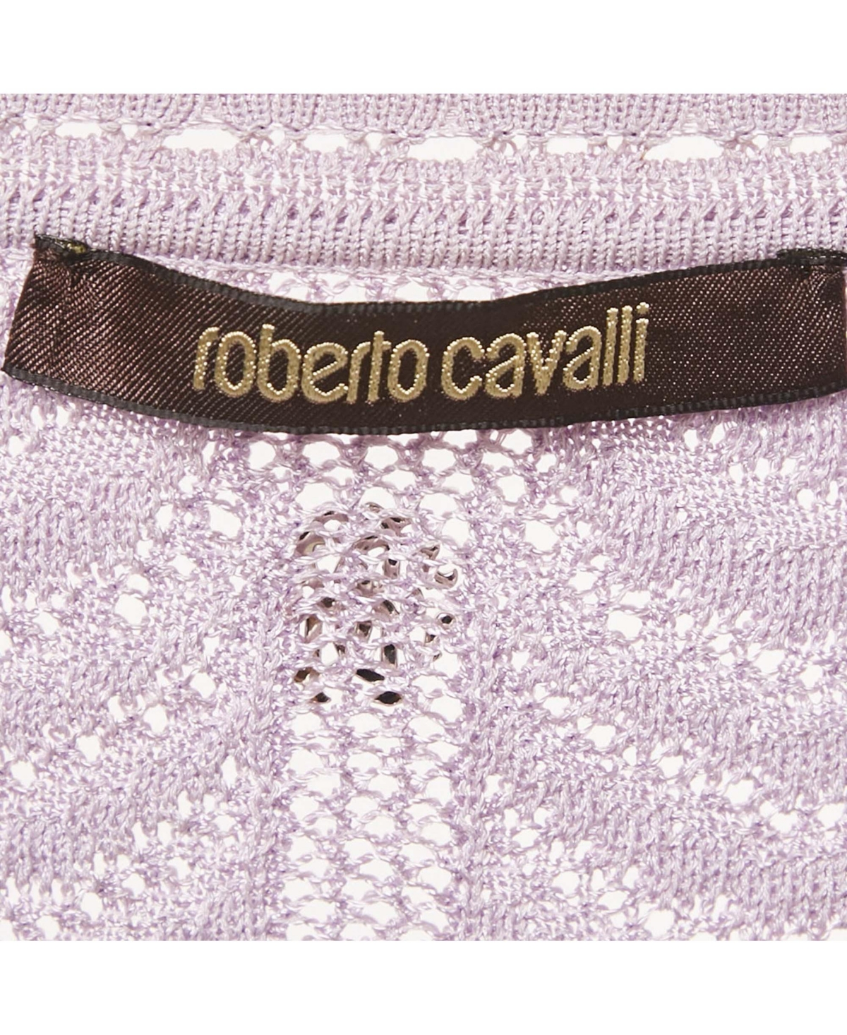 Pre-Owned Roberto Cavalli Women's Lavender Knit Mini Dress