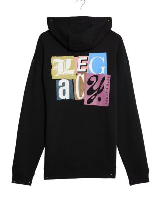 Men's Bold Letters Long Sleeve Graphic Hoodie